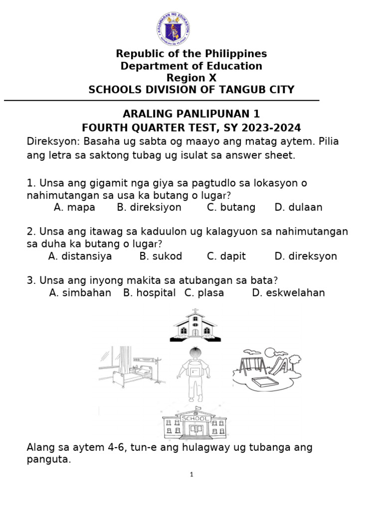 Republic of The Philippines Department of Education Region X Schools ...