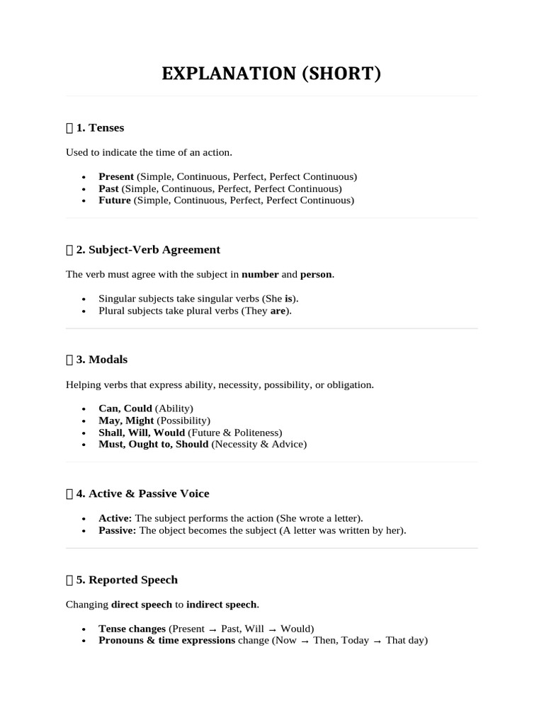 Essential English Grammar Guide | PDF | Verb | Grammatical Number