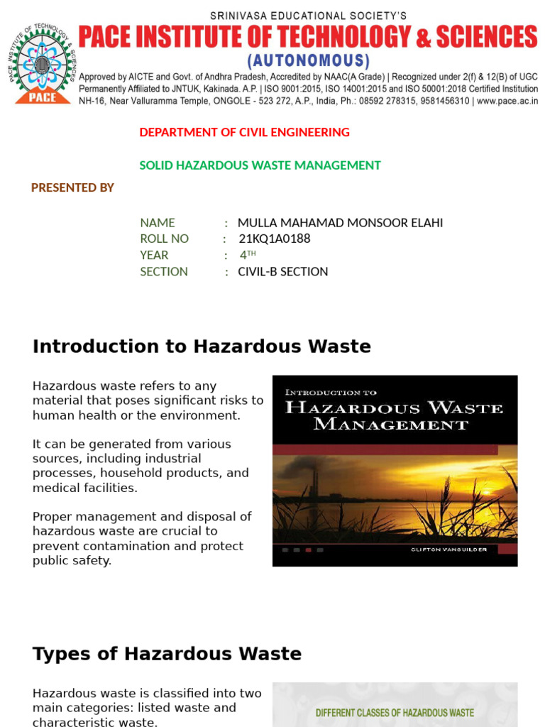 Hazardous Waste Management Guide | PDF | Hazardous Waste | Waste