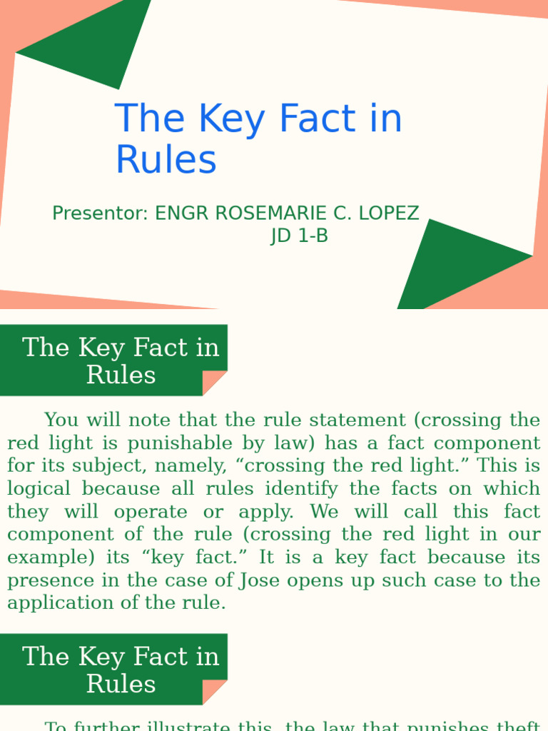 Understanding Key Facts in Legal Rules | PDF | Argument | Rape