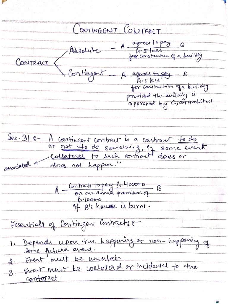 Contigent Contracts | PDF