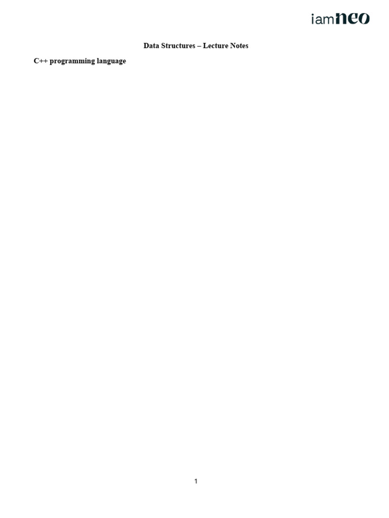 DSA - Lecture Notes - Part 1 | PDF | Queue (Abstract Data Type ...