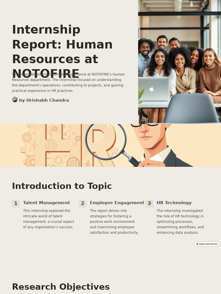 Internship Report Human Resources | PDF | Data | Data Analysis