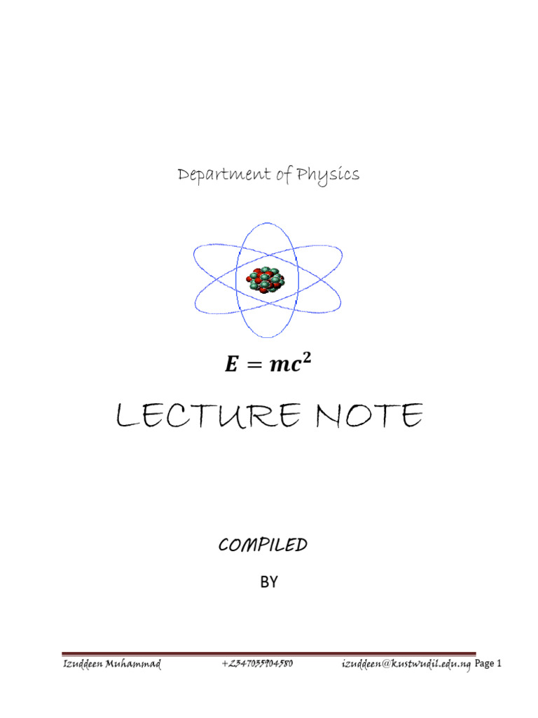 Modern Physics Lecture Notes: PHY 2301 | PDF | Photoelectric Effect ...