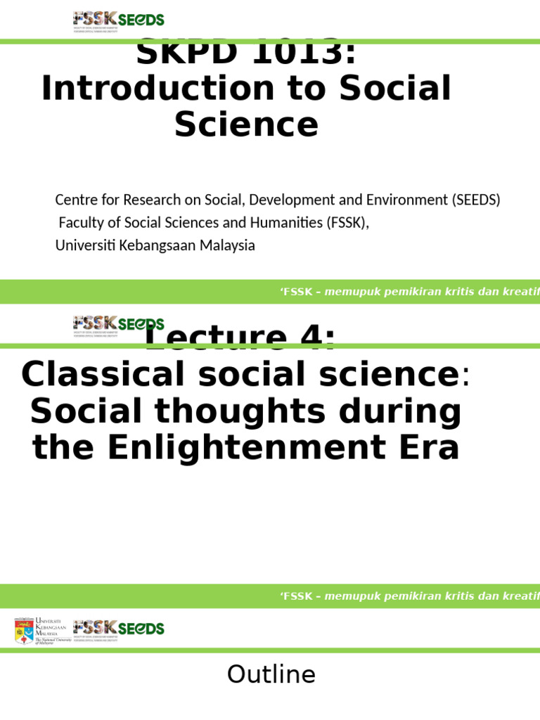 Lect 4 Classical Social Sciences | PDF | Positivism | Sociology