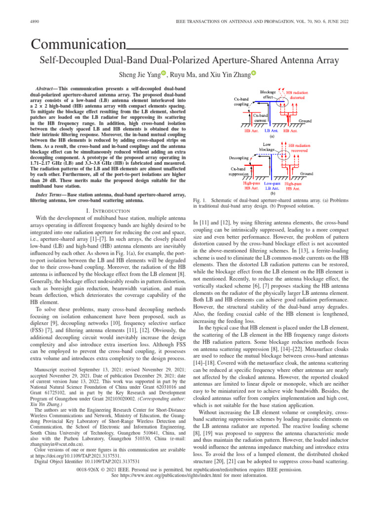 Dual-Band Dual-Polarized Antenna Array | PDF | Antenna (Radio) | Radio ...