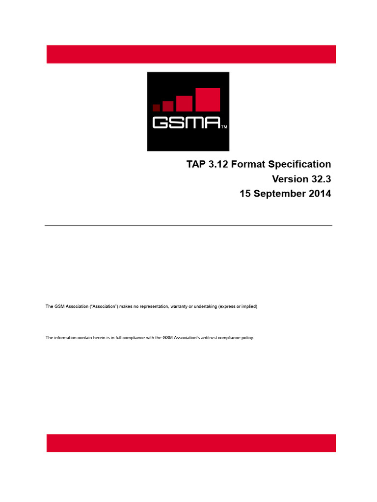 TAP 3.12 Format Specification V32.3 | PDF | Specification (Technical ...