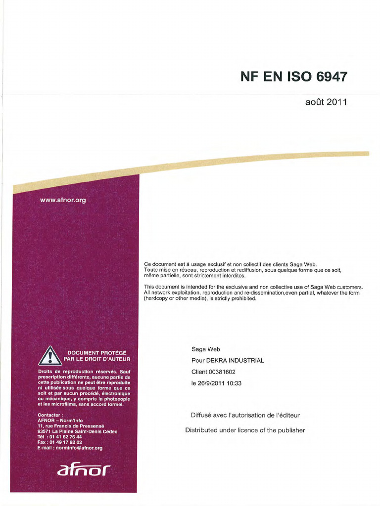 Positions de Soudage selon ISO 6947 | PDF | Organisation internationale ...