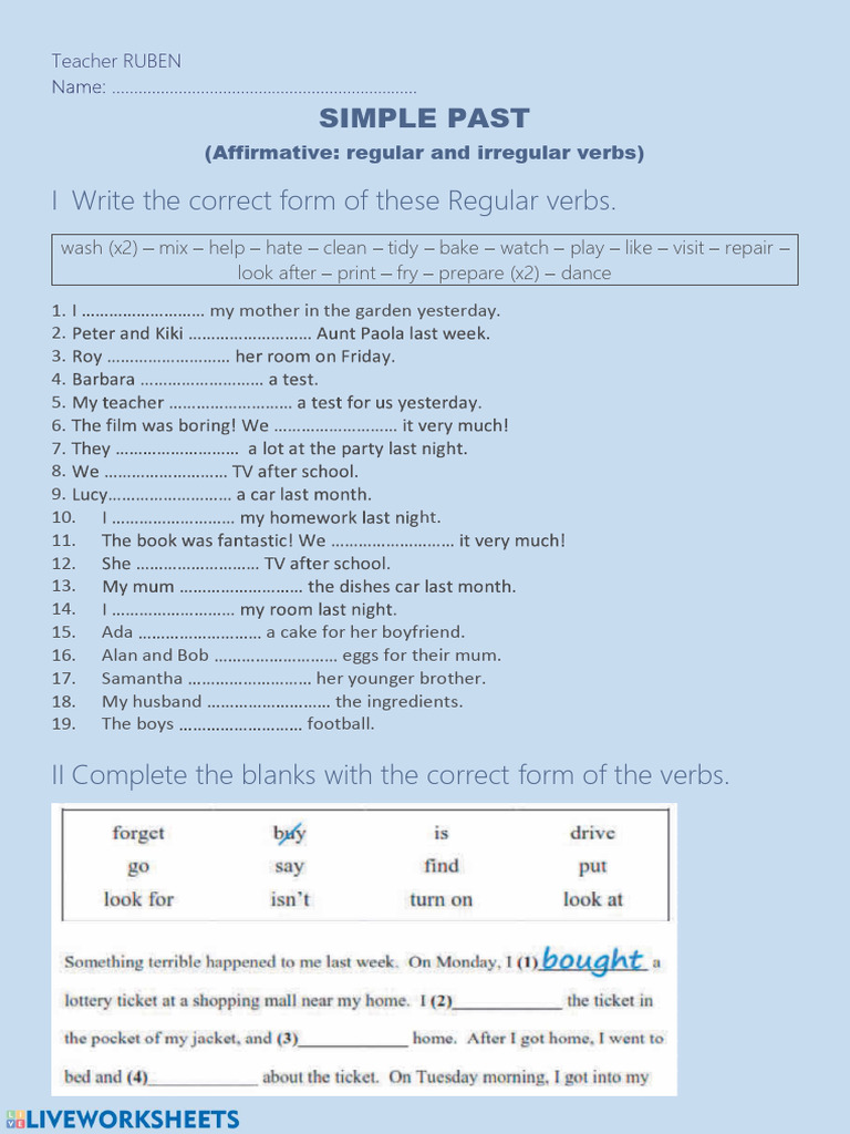Past Simple | PDF