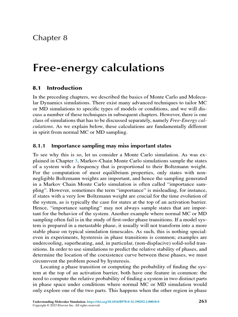 Chapter 8 - Free Energy Calculations - 2023 - Understanding Molecular ...