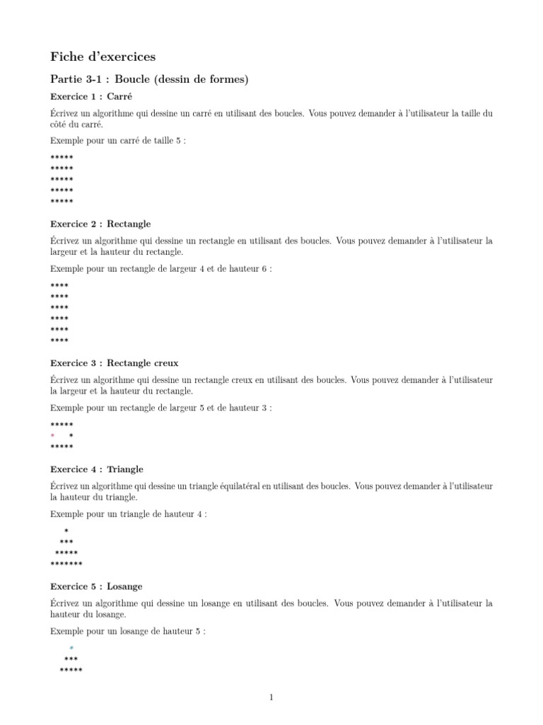 Exercices de Boucles en Dessin Python | PDF | Géométrie | Euclide