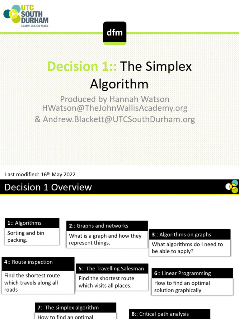 Understanding the Simplex Algorithm | PDF | Linear Programming | Algebra