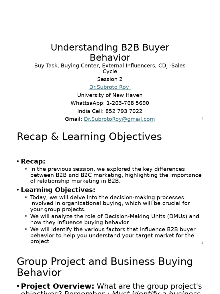 B2B Buyer Behavior Insights and Strategies | PDF | Marketing | Procurement