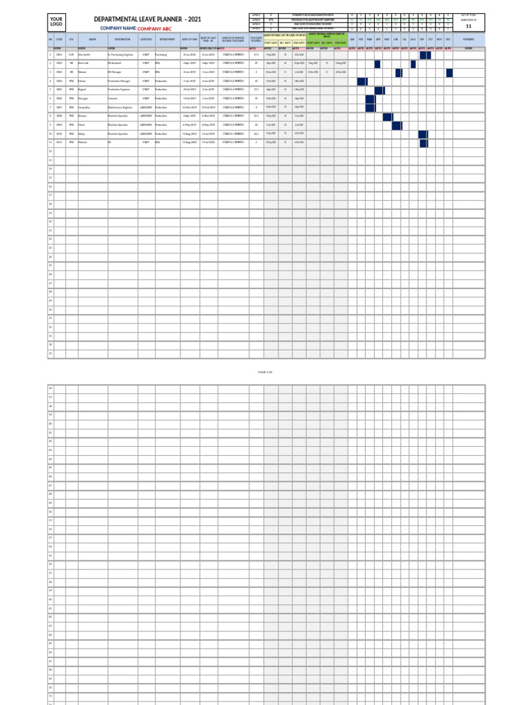 Annual Leave Planner | PDF