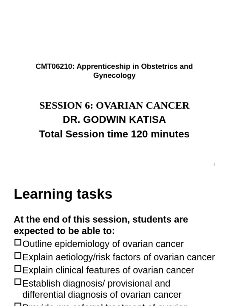 6 Ovarian Cancer Pdf Ovarian Cancer Cancer