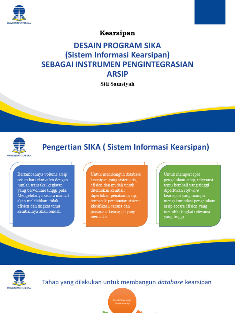 Desain Program SIKA untuk Pengelolaan Arsip | PDF