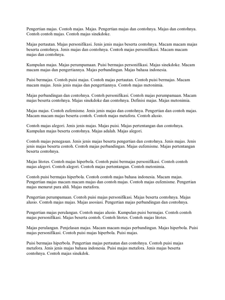 Pengertian Majas