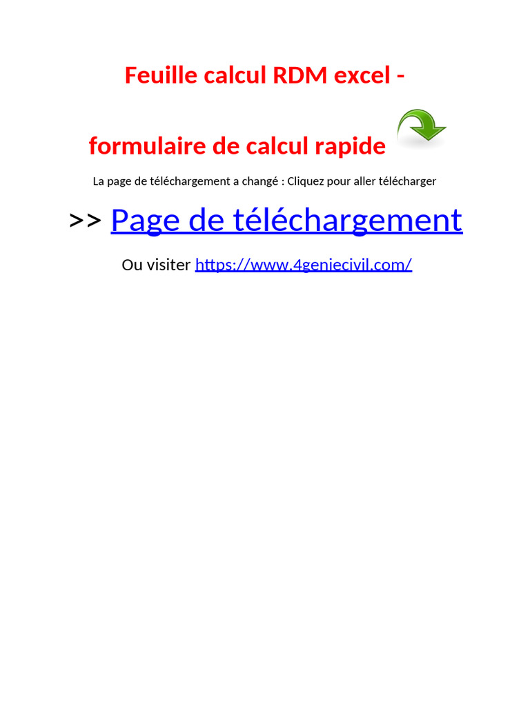 Calcul RDM rapide sur Excel | PDF