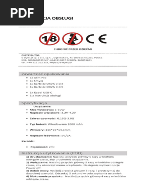 Oxva Xlim Pro-1 | PDF