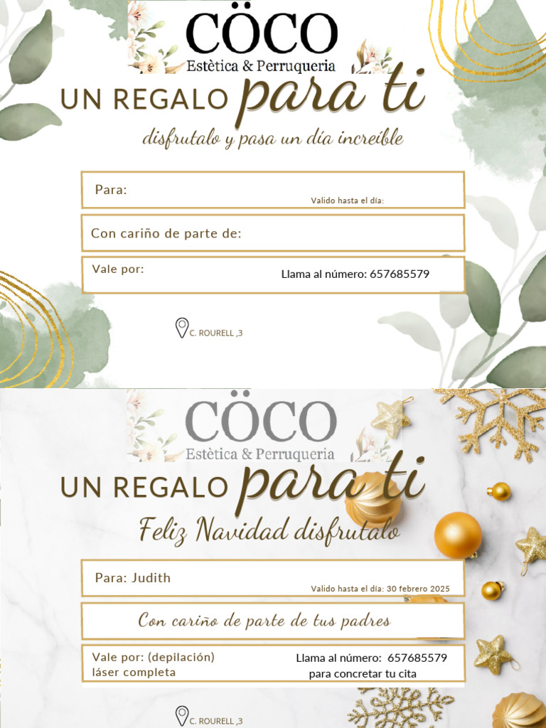 Vale de Regalo Coco | PDF