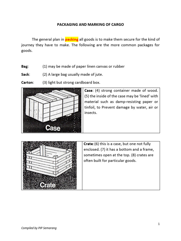 Cargo Packaging and Marking Guide | PDF | Barrel