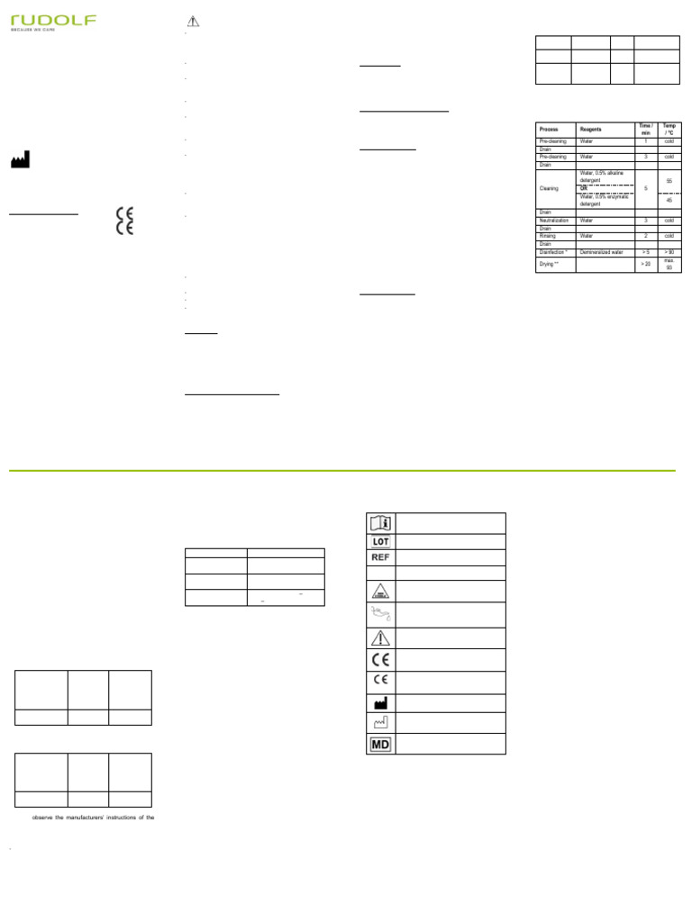 D0462 - Reprocessing Instructions - (EN) - VJ | PDF | Sterilization ...
