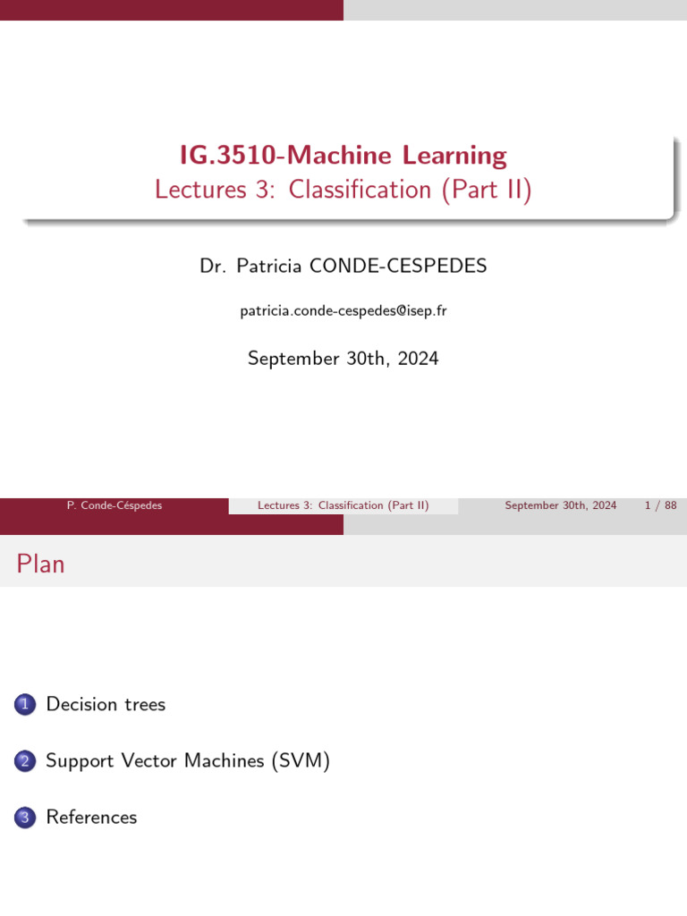 Lecture3 Classification (PartII) | PDF | Support Vector Machine ...
