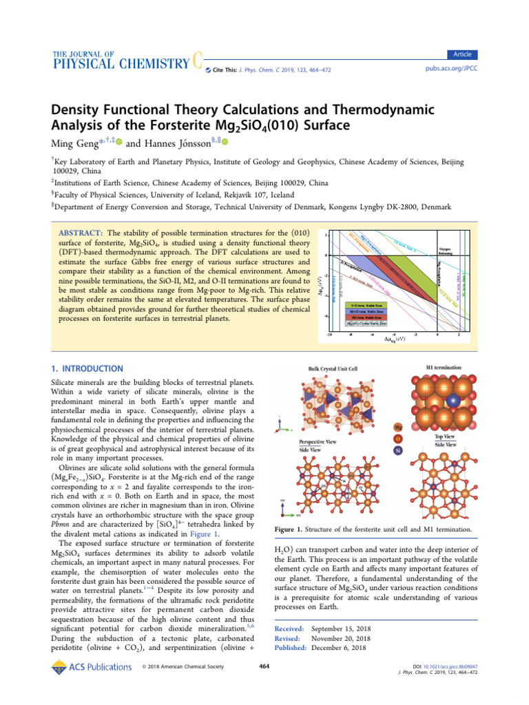 Density Functional Theory Calculations and Thermodynamic Analysis of ...