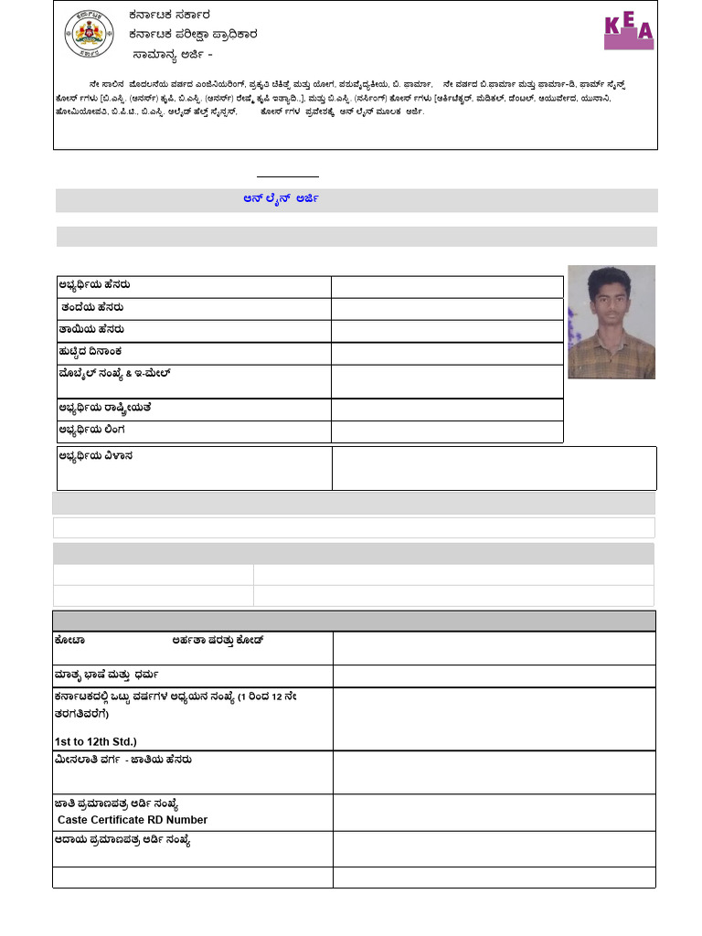 Karnataka UG Online Application 2025 | PDF