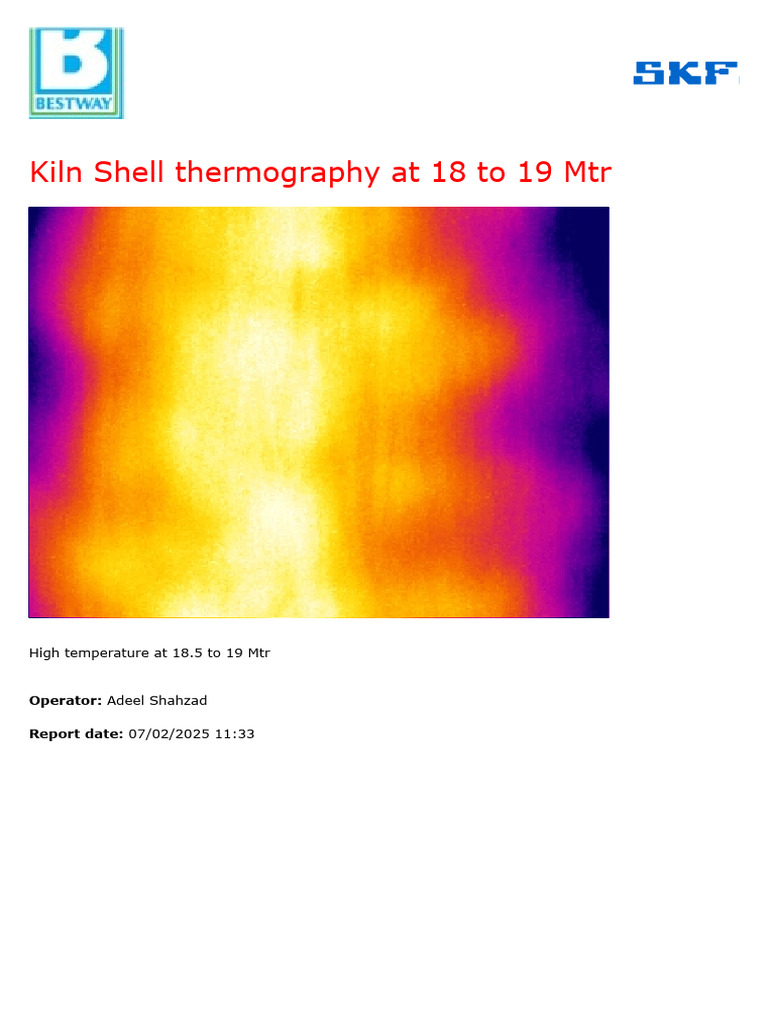 Kiln Shell Thermography Report 19 Mtr | PDF | Thermography | Physical ...