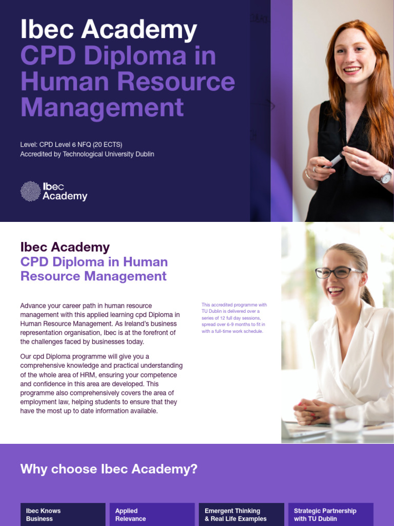 CPD Diploma in Human Resource Management | PDF | Human Resource ...