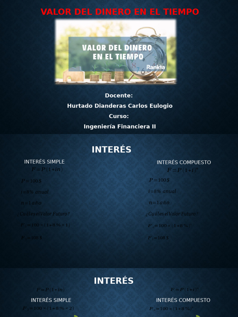 Valor Del Dinero en El Tiempo | PDF | Interés | Tasas de interés