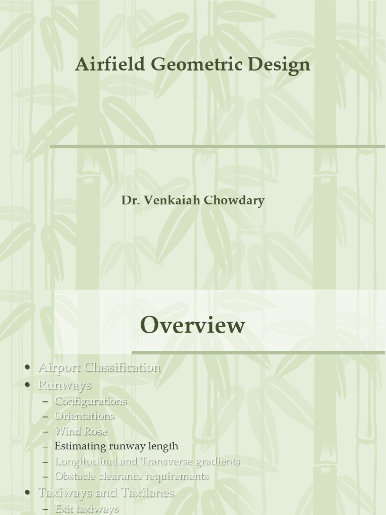 Airfield Geometric Design Guidelines | PDF | Runway | Aerodrome