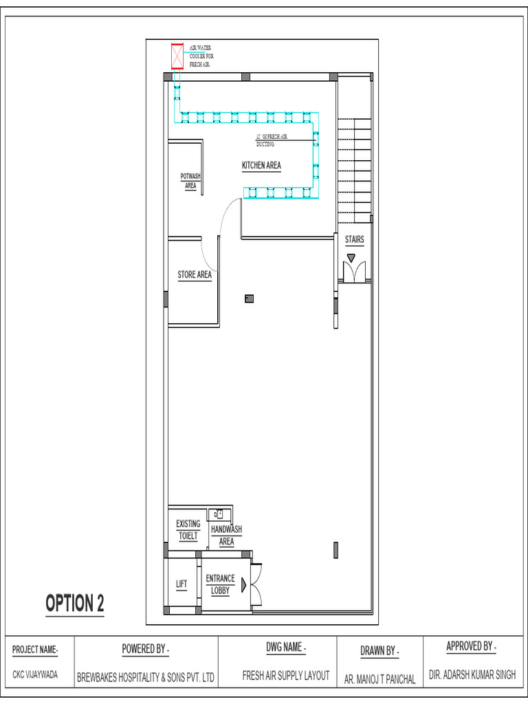 Fresh Air Supply Layout for CKC Vijaywada | PDF