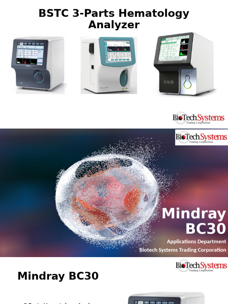 3 Parts Hematology Analyzers New | PDF | Blood | Tissue (Biology)