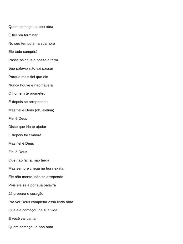 Letra do Louvor 