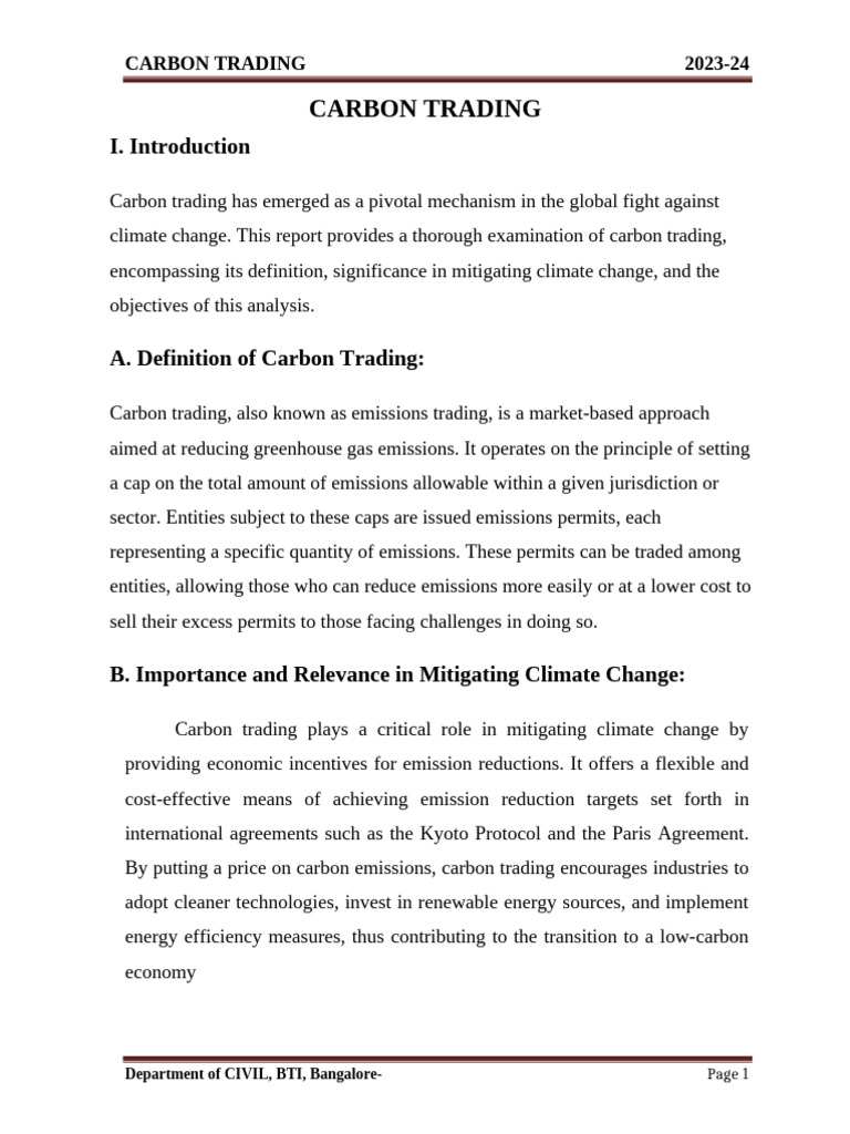CV Report (CSO19) Bishal 123 | PDF | Emissions Trading | Climate Change ...