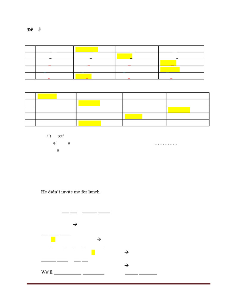 Đáp Án NG Âm TH C Hành | PDF | Stress (Linguistics) | Consonant