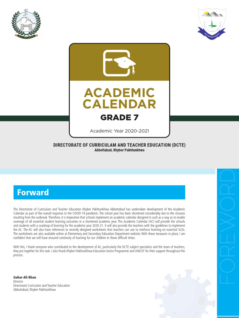 Grade 7 Academic Calendar 2024 | PDF | Polynomial | Numbers