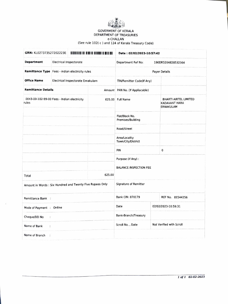Final Inspection Fee. 02.02.23 | PDF | Payments | Banking Technology