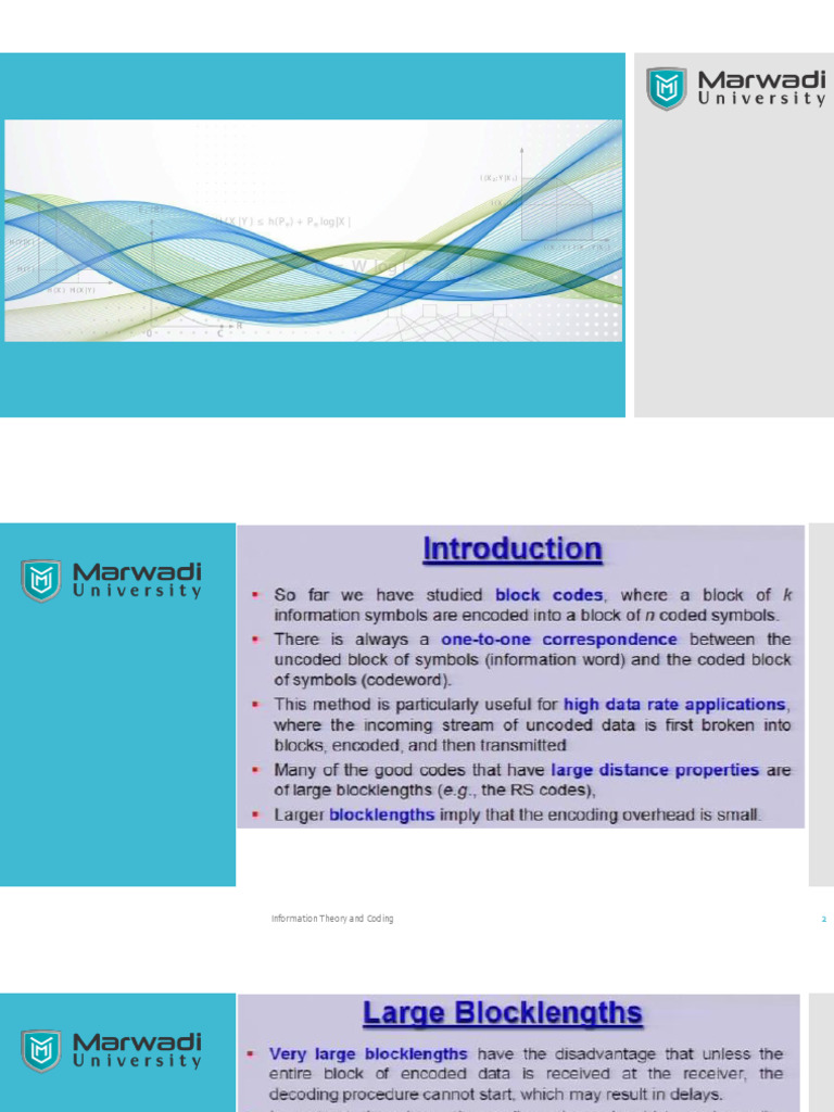 Convolution Codes in Information Theory | PDF | Information Technology ...