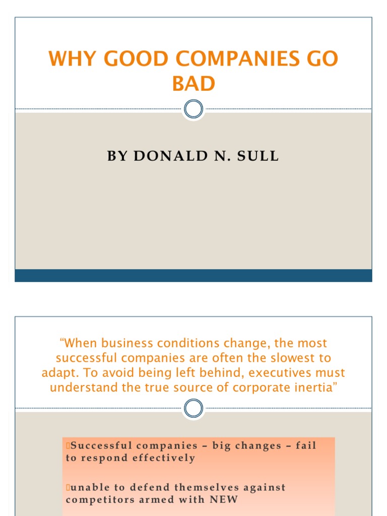 Why Good Companies Go Bad PDF