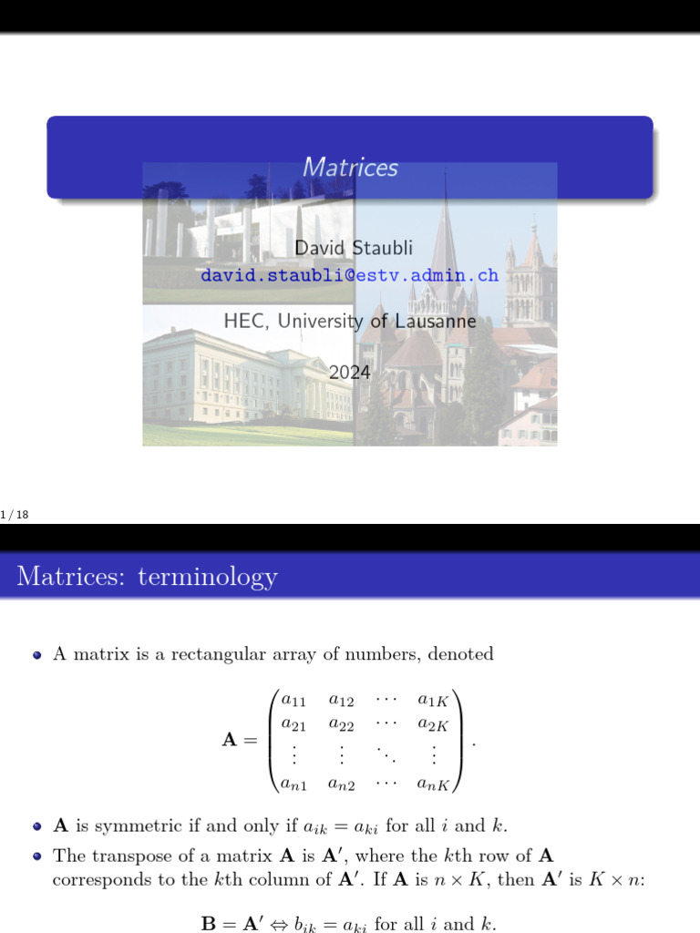 Understanding Matrices and Their Properties | PDF | Matrix (Mathematics ...