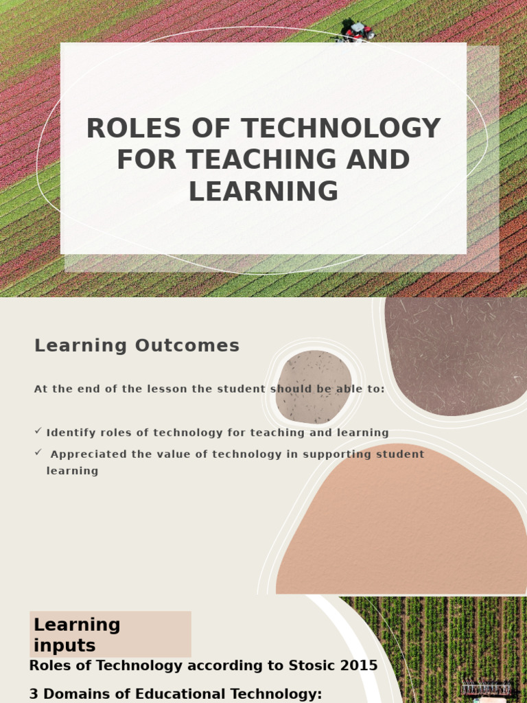 Roles of Technology For Teaching and Learning | PDF | Learning ...
