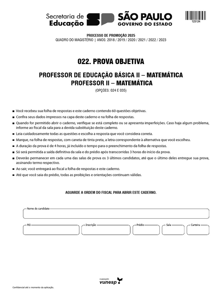 Prova de Mérito 2025 - Matemática | PDF
