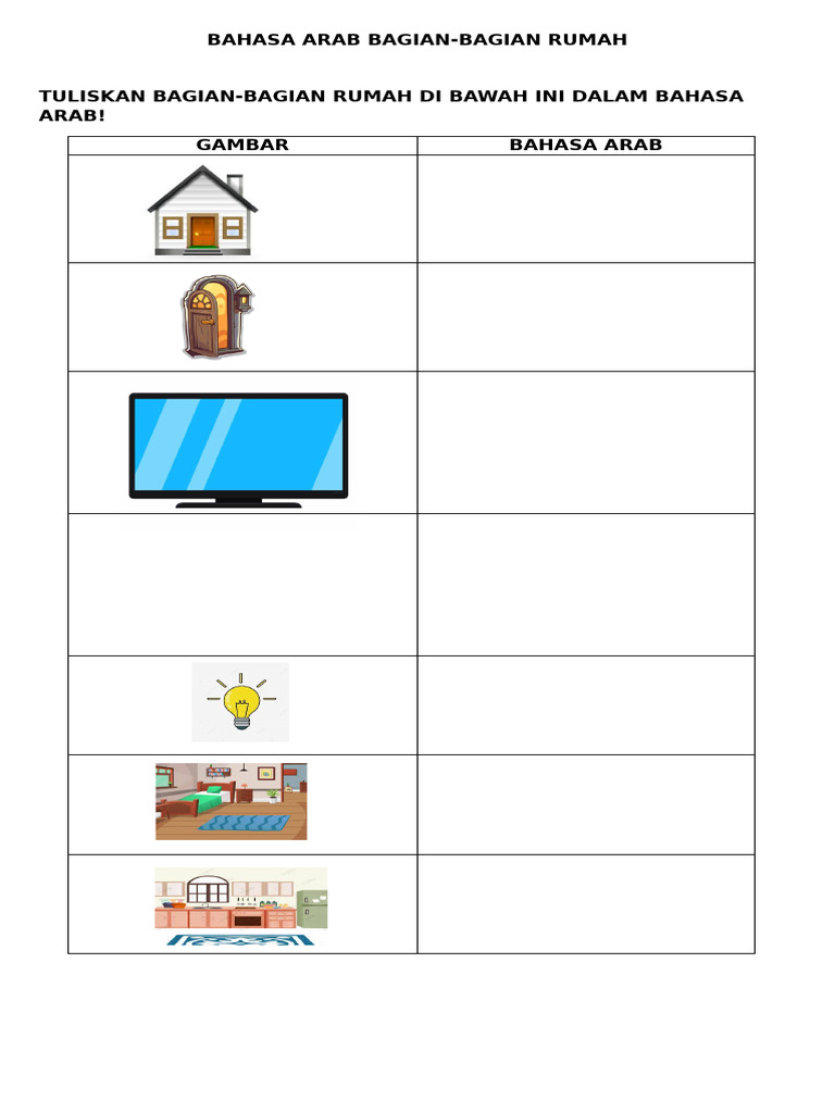 Bahasa Arab Bagian Rumah | PDF