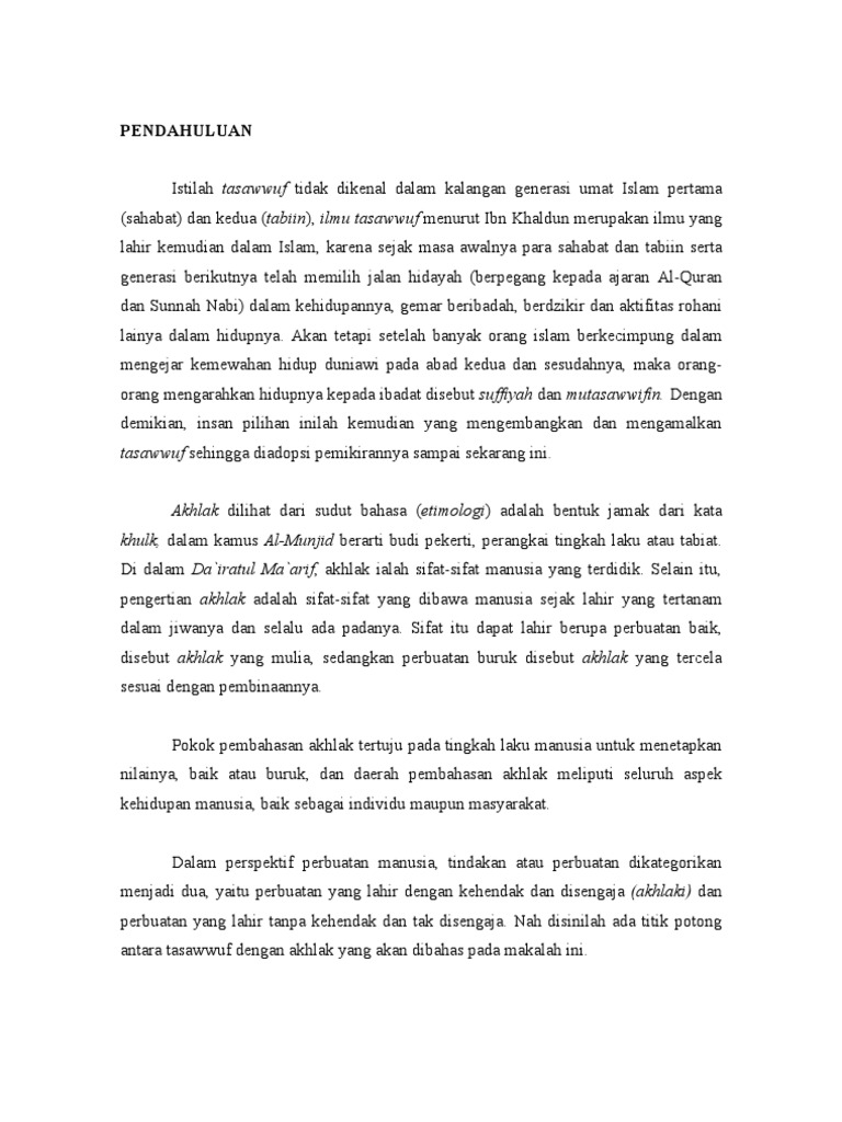 Hubungan Antara Akhlaq Dan Ilmu Tasawuf