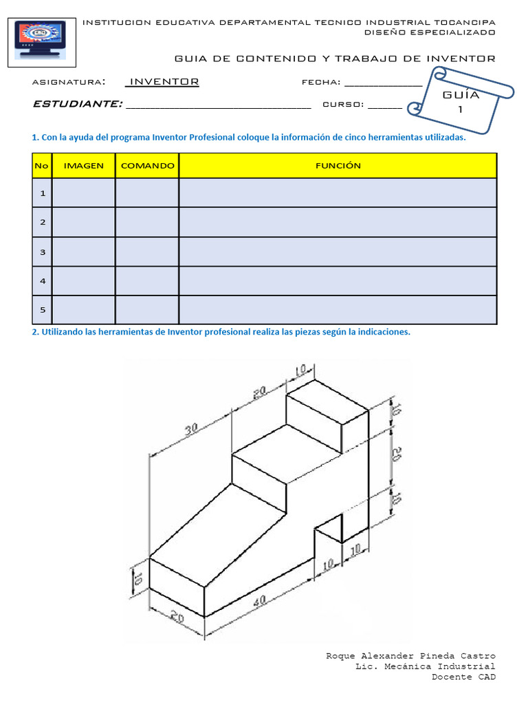 Guía1. Inventor | PDF | Maestros | Aprendizaje