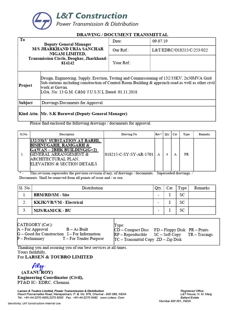 L&T Edrc O18215 C 253 022 | PDF | Electric Power | Electrical Engineering
