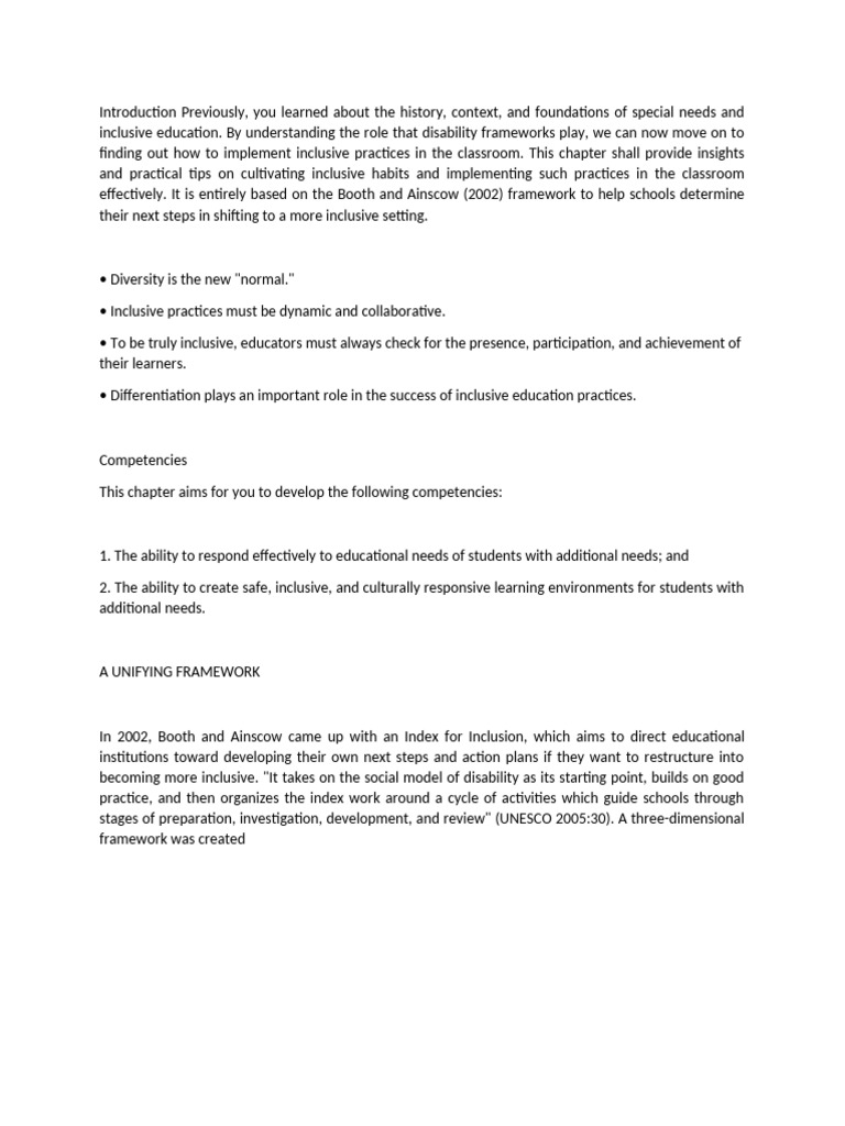 Inclusive Education Practices Guide | PDF | Inclusion (Education ...